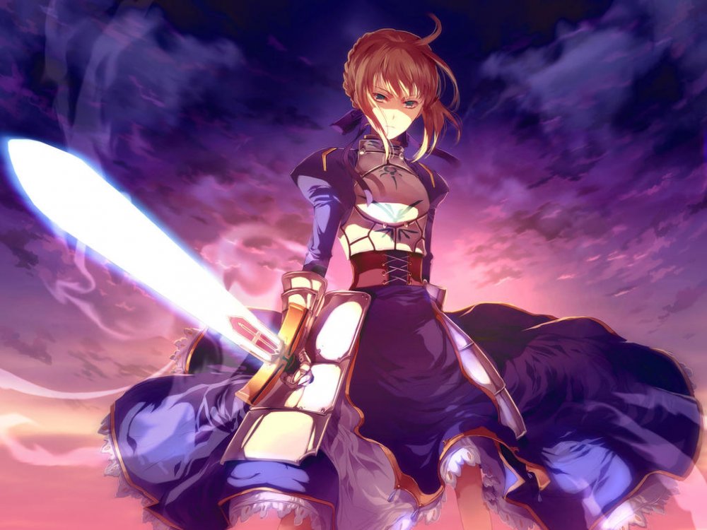 Konachan.com - 122114 armor dress fate_stay_night saber sunakumo sword weapon.jpg